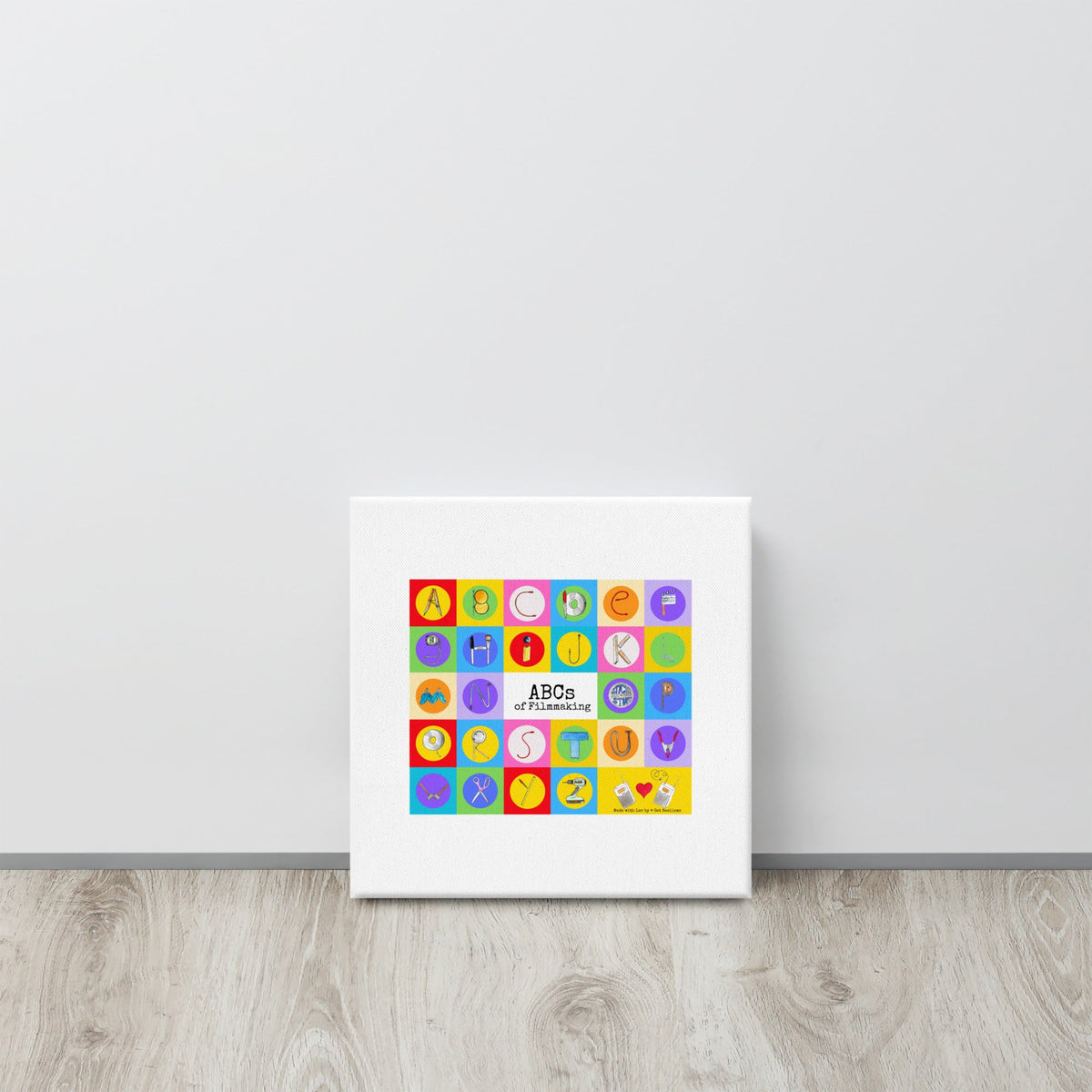 DECOR | ABCs of Filmmaking - Colored Blocks - Square Canvas - Get Reelisms