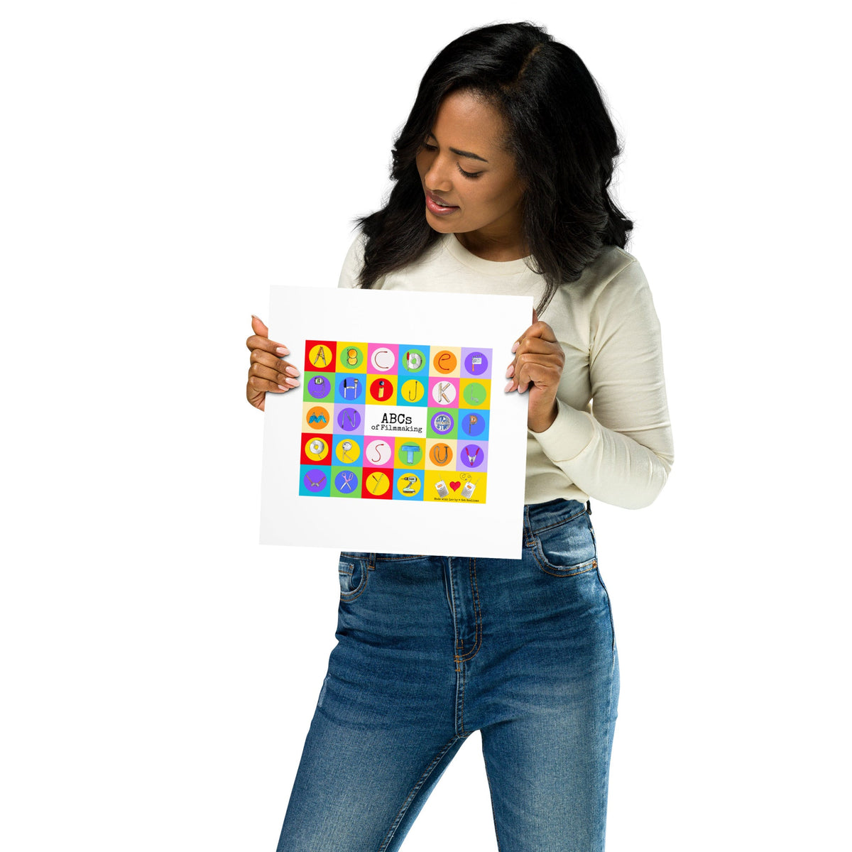 DECOR | ABCs of Filmmaking - Colored Blocks - Square Print - Get Reelisms