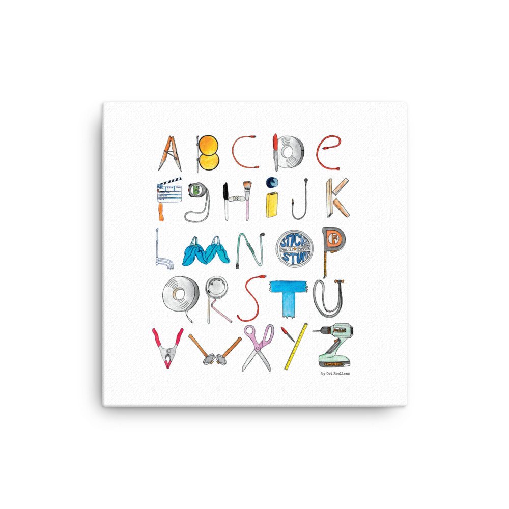 DECOR | ABCs of Filmmaking - Minimalistic - Square Canvas - Get Reelisms