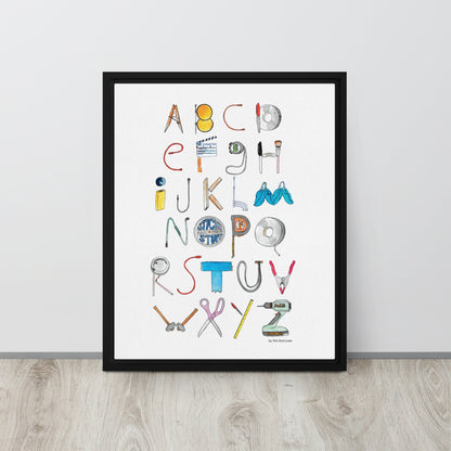 DECOR | ABCs of Filmmaking - Minimalistic - Vertical Framed Canvas - Get Reelisms