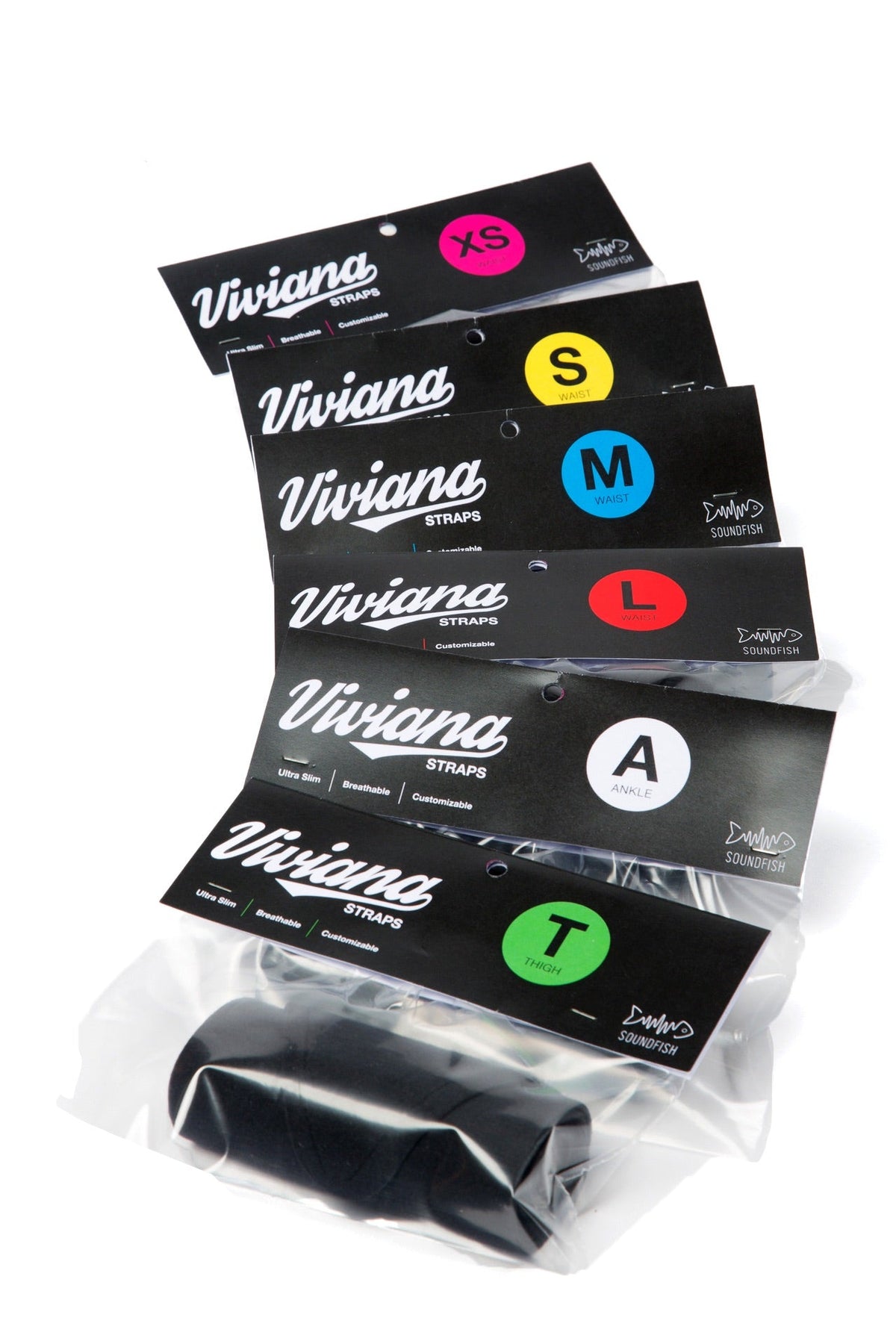 Viviana Transmitter Waist Straps Sizes XS, S, M, L, XL (Black or Beige)
