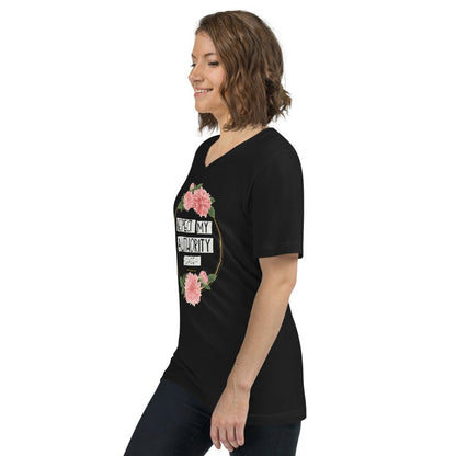 APPAREL | RESPECT MY AUTHORITY PLEASE Unisex Short Sleeve V - Neck T-Shirt - Get Reelisms